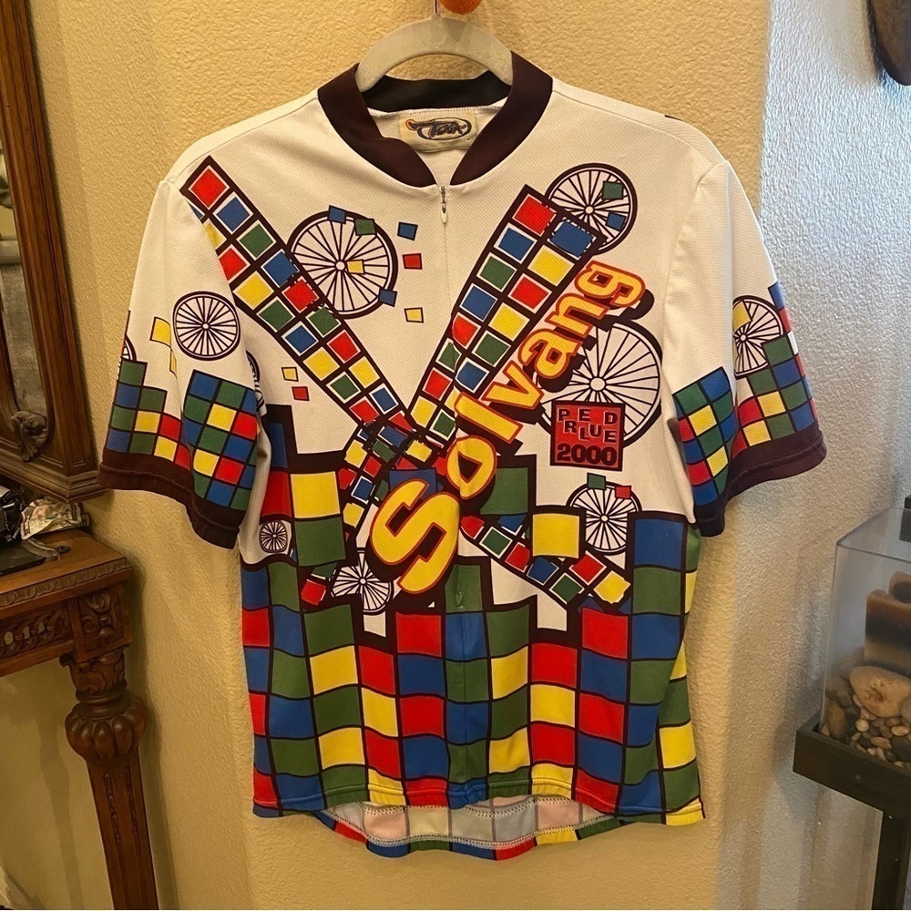 Vintage TOGA Solvang 2000 Men Cycling Zipped Jersey Size Medium